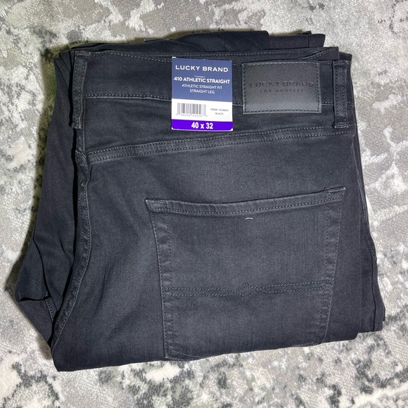 Lucky Brand Men’s 410 Stretch Jeans - Athletic Straight Fit-NEW- 40x32- BLACK - Picture 5 of 5